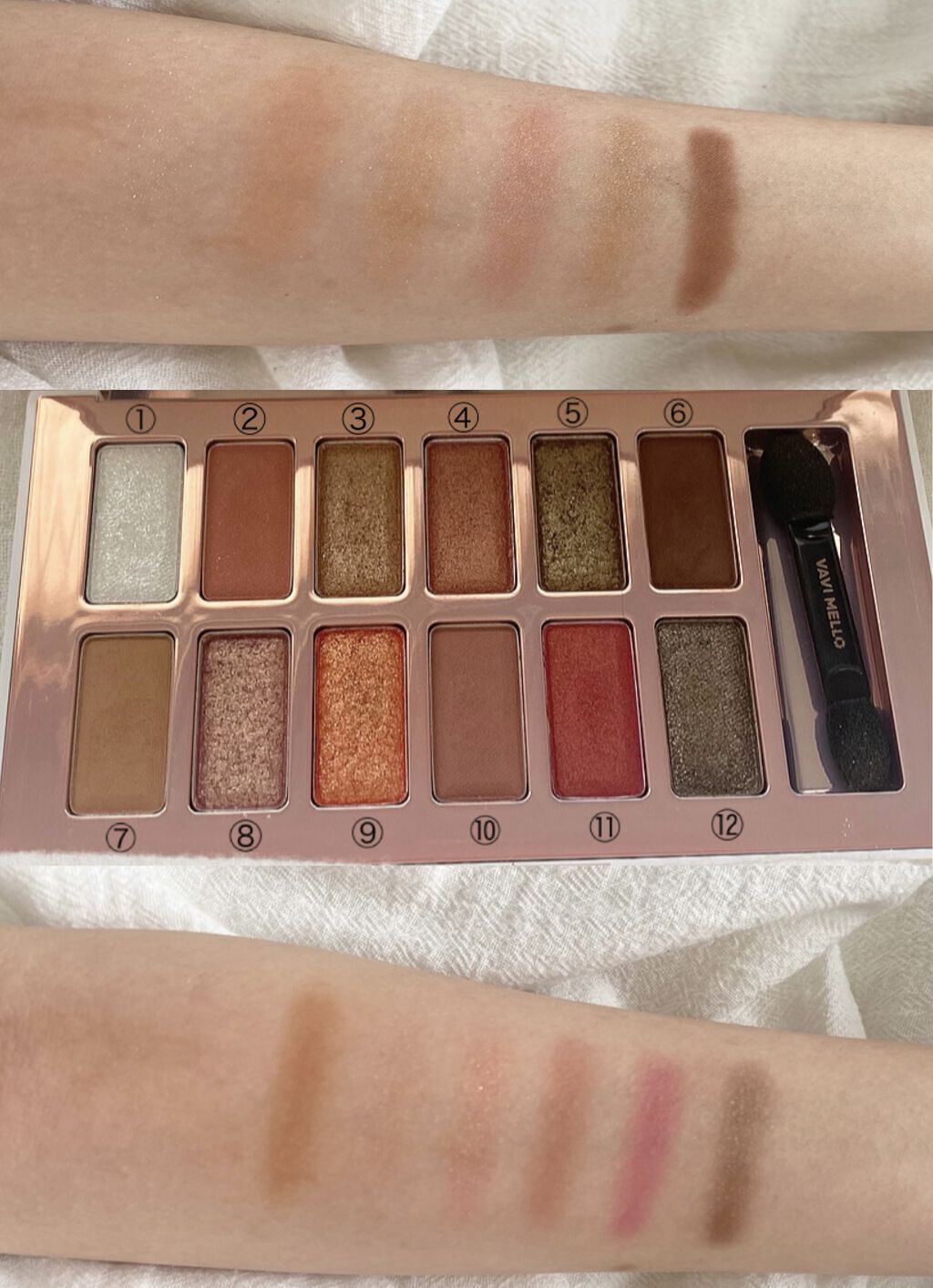 バレンタインボックス2 ピーチパレット/VAVI MELLO/アイシャドウパレットを使ったクチコミ（2枚目）