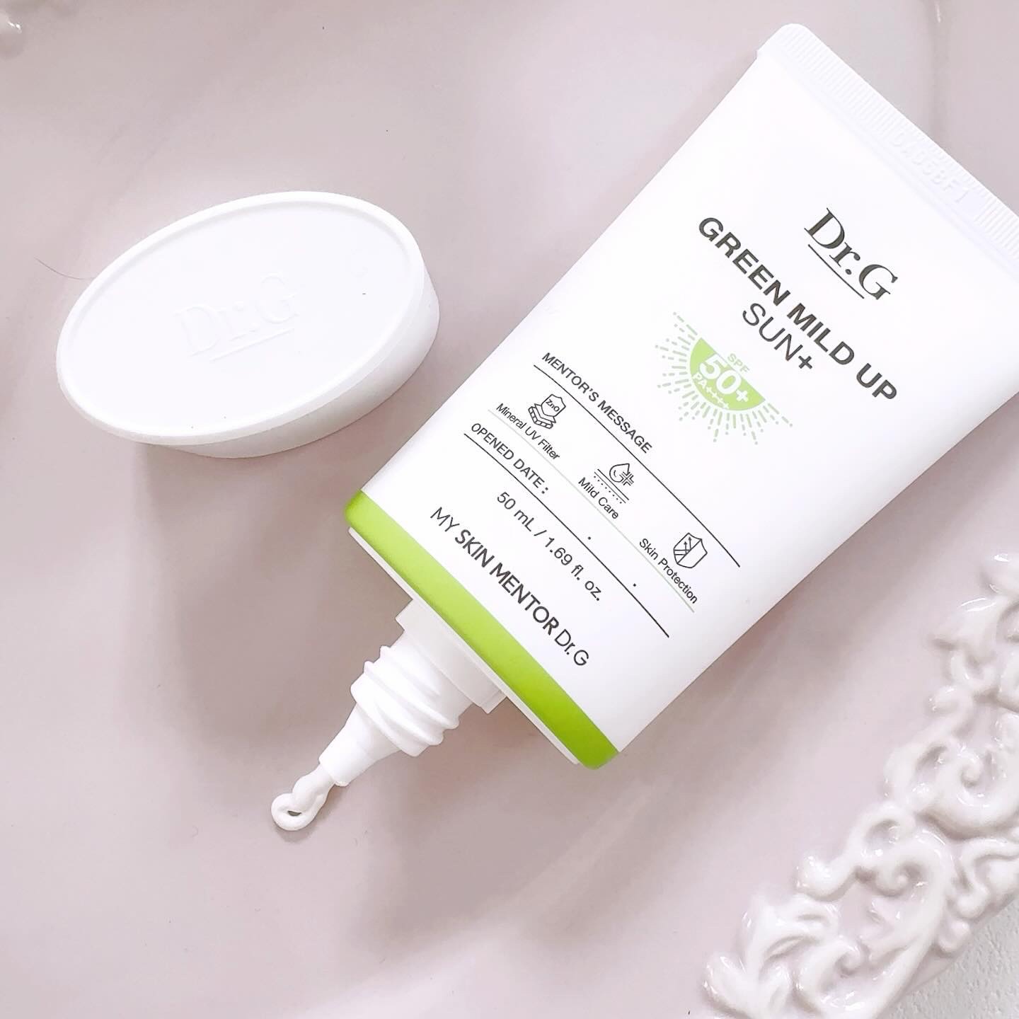 グリーンマイルドアップサンプラス/Dr.G/日焼け止めクリームを使ったクチコミ（2枚目）