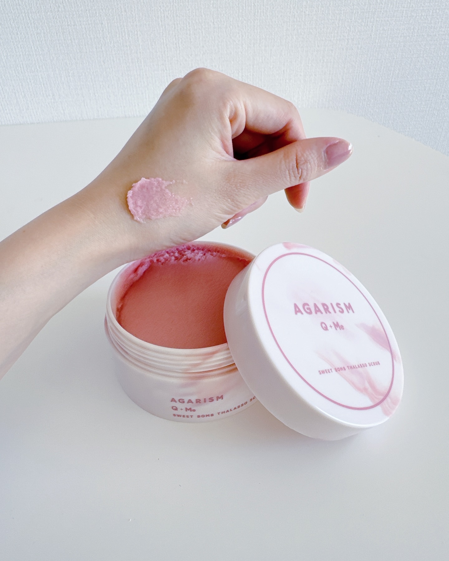 キューミースウィートボムタラソスクラブ　ピオニーブーケの香り/AGARISM/ボディスクラブを使ったクチコミ（1枚目）