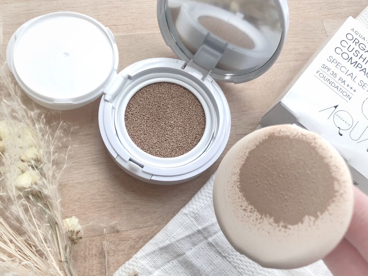 オーガニッククッションコンパクト/アクア・アクア/クッションファンデーションを使ったクチコミ(6枚目)