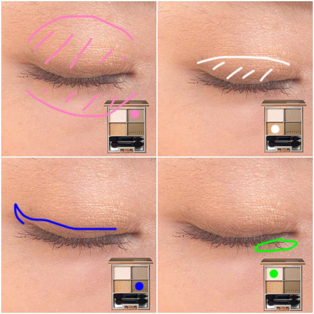 スキンモデリングアイズ/LUNASOL/アイシャドウパレットを使ったクチコミ(2枚目)