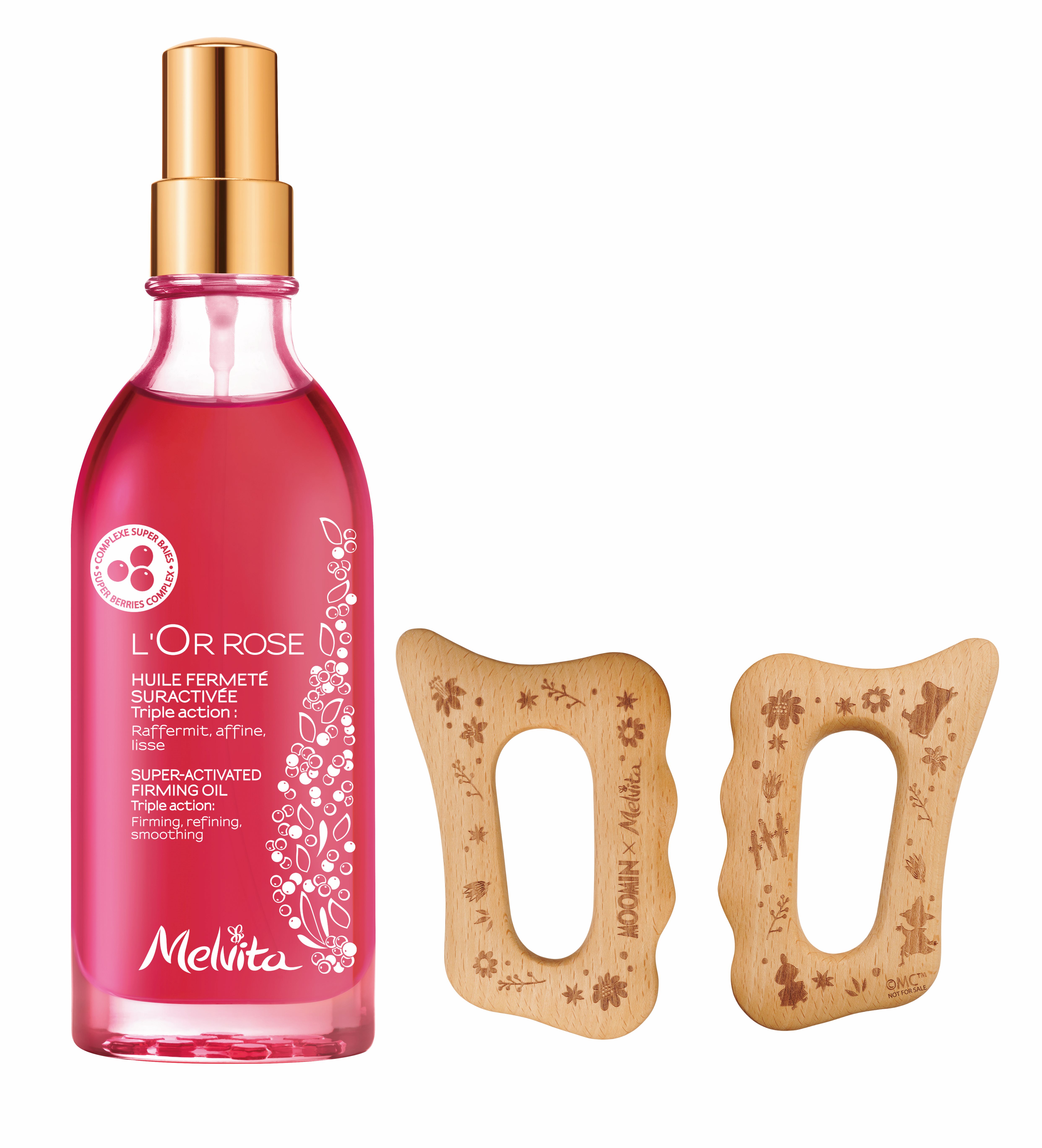 Melvita ロルロゼ ピンクフィットオイル with ムーミンカッサ