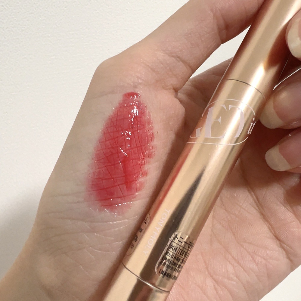 ゲットイットティントグレーズバーム 04 トフィーアップル/TONYMOLY/リップティントを使ったクチコミ（2枚目）