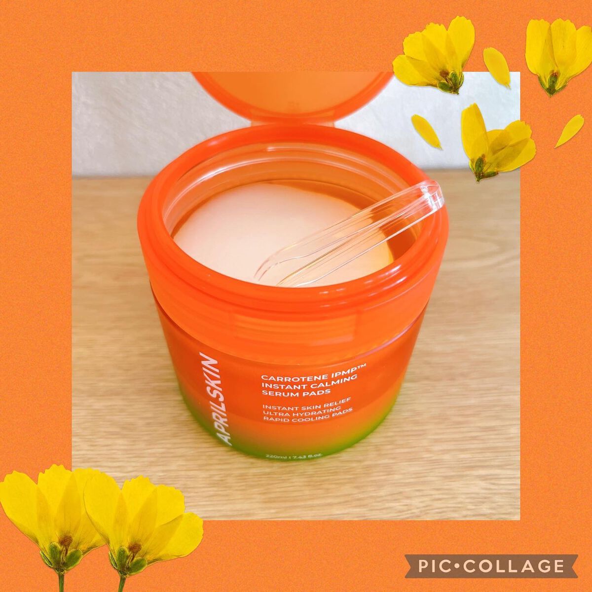 カロテンIPMP(TM) ブレミッシュカーミングセラムパッド/APRILSKIN/トナーパッドを使ったクチコミ(2枚目)