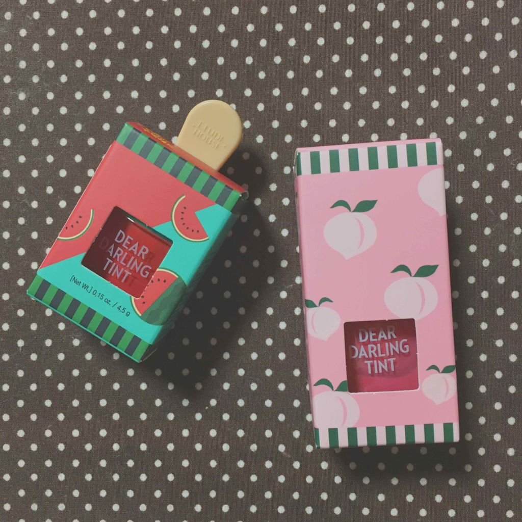 ディアダーリン ウォータージェルティント （アイスティント）/ETUDE/口紅を使ったクチコミ（1枚目）