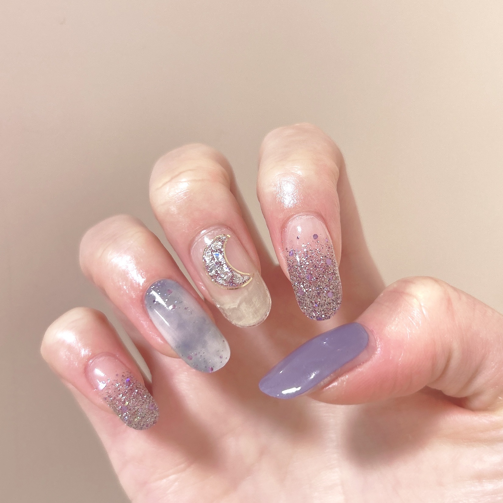 セミキュアジェルネイル（ハンド） ND-224 N Goblin Moon/ohora/ネイルシールを使ったクチコミ（2枚目）