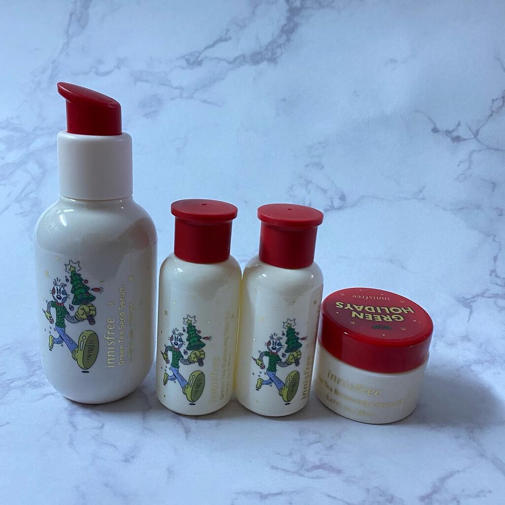 グリーンティ―シード セラム N スペシャルセット 2021 Green Holidays Edition/innisfree/スキンケアキットを使ったクチコミ（3枚目）