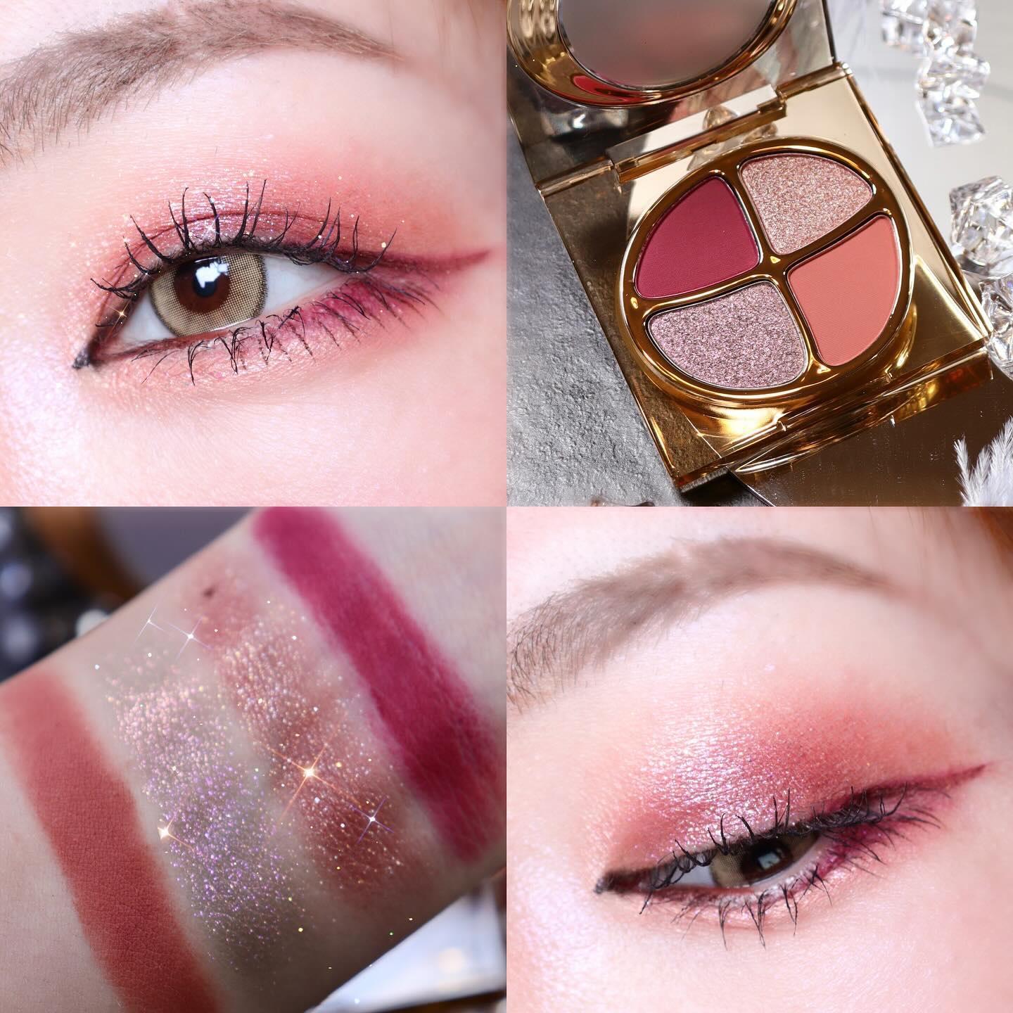 遊染インクスマッジパレット F06 野苺/Joocyee/アイシャドウパレットを使ったクチコミ（2枚目）