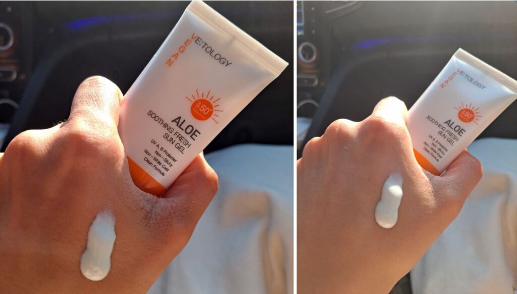 ALOE SHOOTHING FRESH SUN GEL/VEGAN TOLOGY/日焼け止めジェルを使ったクチコミ(4枚目)