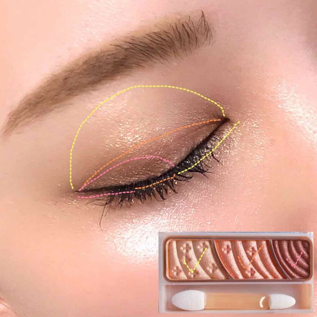 トーンアップアイシャドウ/CEZANNE/アイシャドウパレットを使ったクチコミ(2枚目)