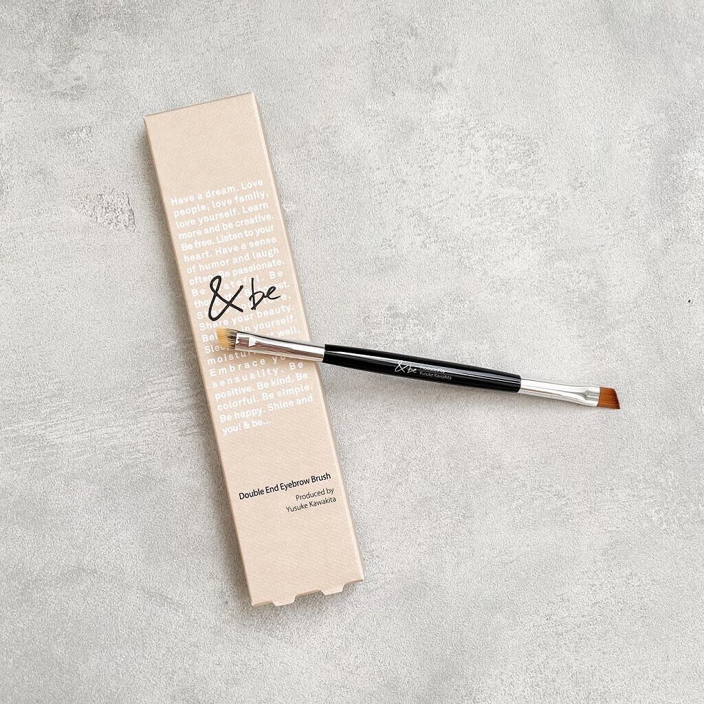 ダブルエンドアイブロウブラシ熊野筆/&be/メイクブラシを使ったクチコミ(1枚目)