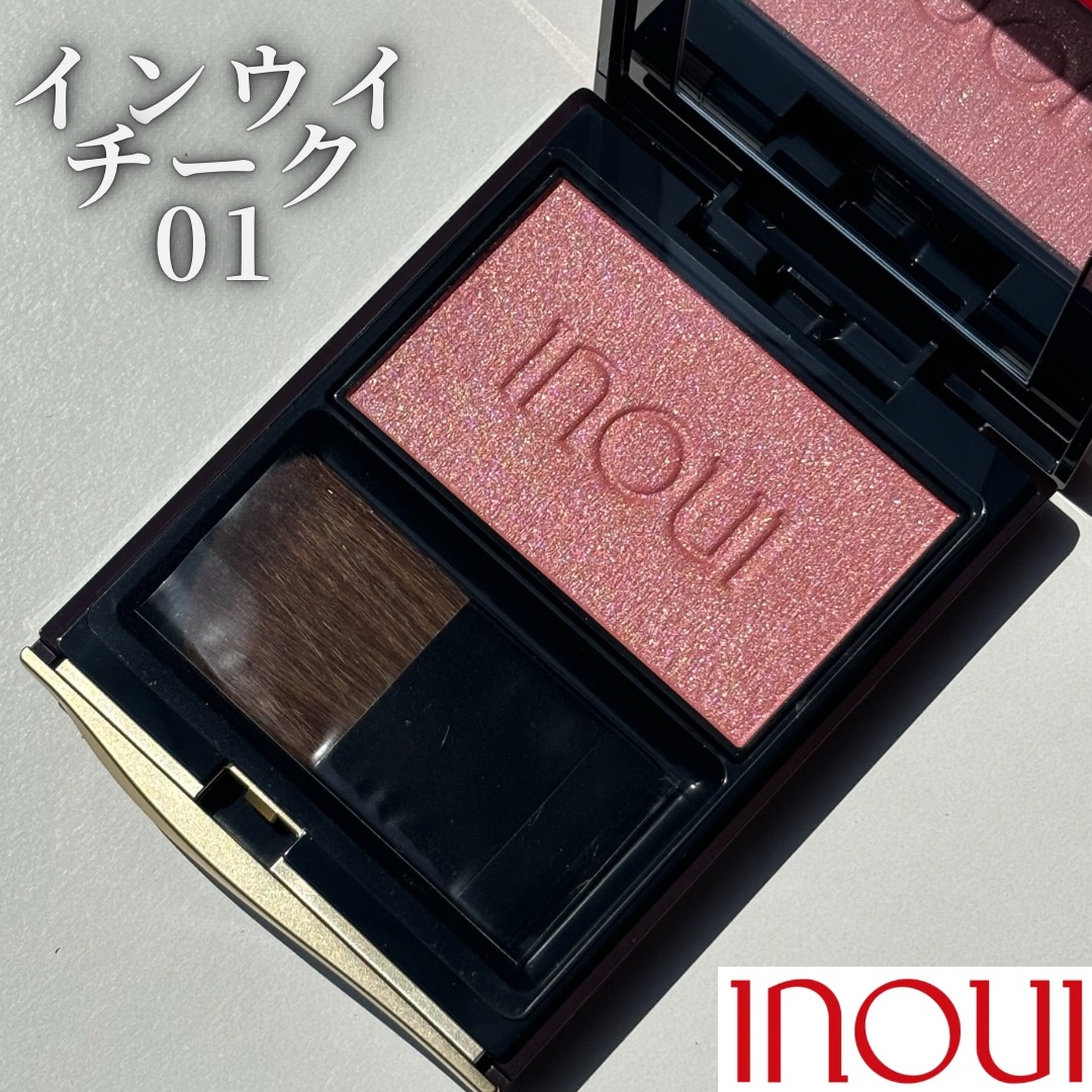 インウイ チーク 02 ナチュラルレッド（レフィル）/INOUI/パウダーチークを使ったクチコミ（2枚目）