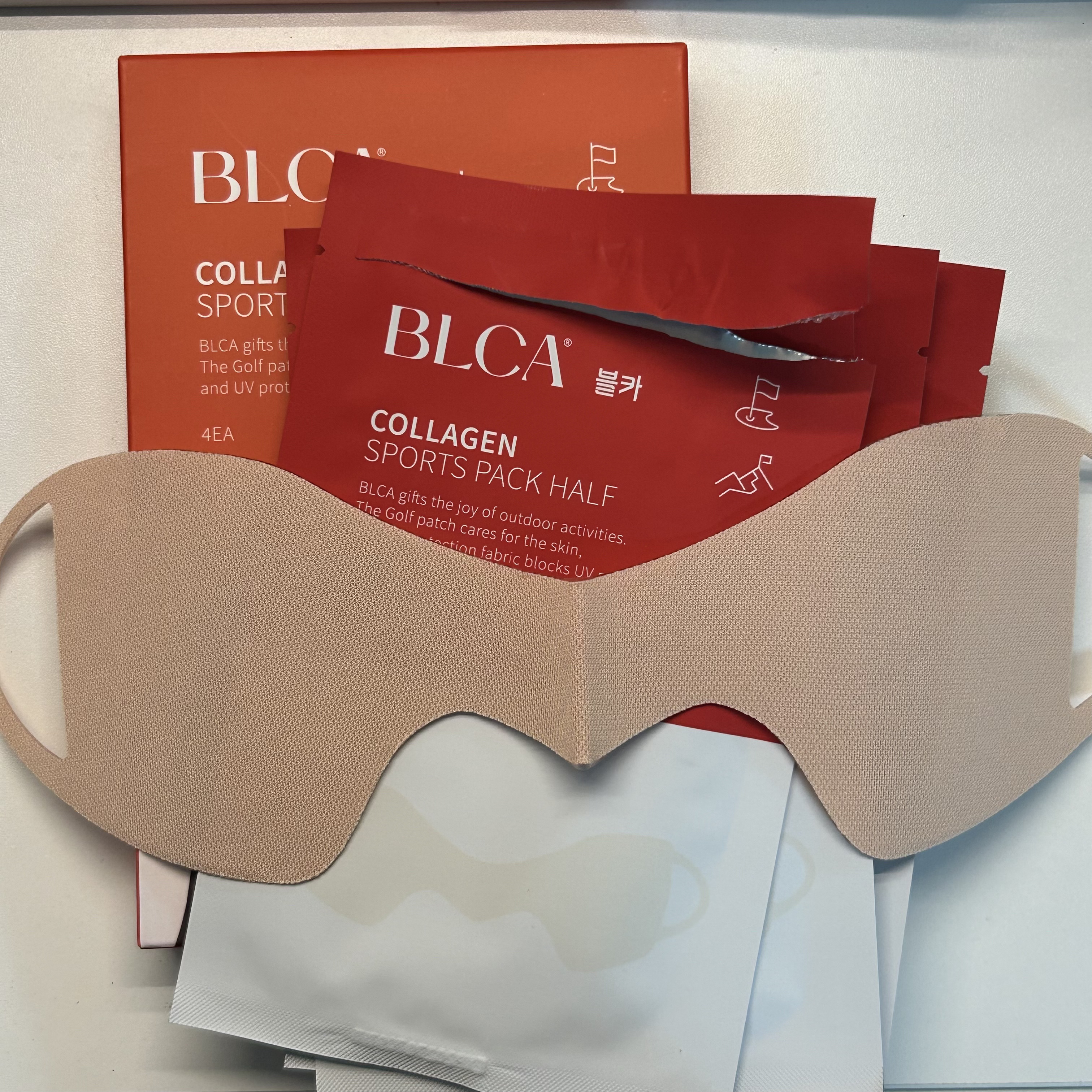 ブルカコラーゲン ゴルフマスクパックハーフ/BLCA/シートマスク・パックを使ったクチコミ（3枚目）