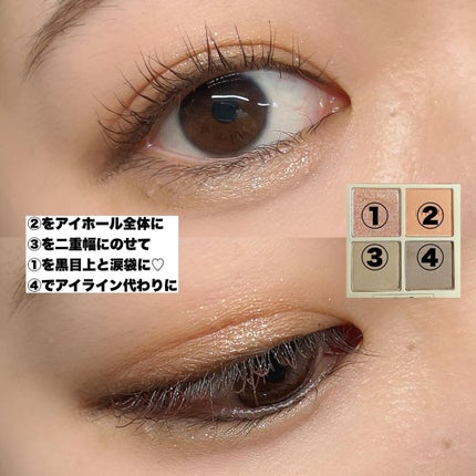 テイスティングライフアイシャドウパレット/INTO U/アイシャドウパレットを使ったクチコミ(5枚目)