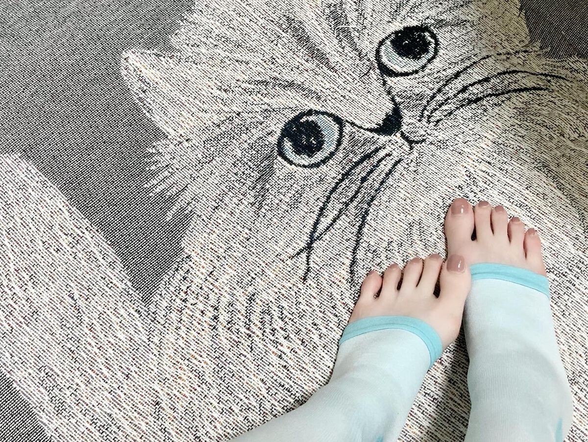 美脚ロング 朝までクール ライトブルー(M〜L)/SLIMWALK/着圧ソックス・レギンスを使ったクチコミ（3枚目）