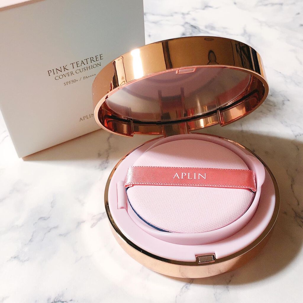 ピンクティーツリーカバークッション/APLIN/クッションファンデーションを使ったクチコミ(2枚目)