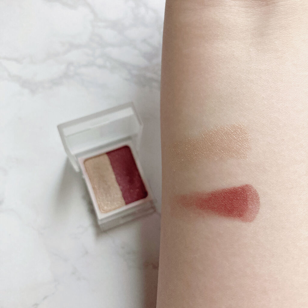 アイカラー2色タイプ/無印良品/アイシャドウパレットを使ったクチコミ（2枚目）