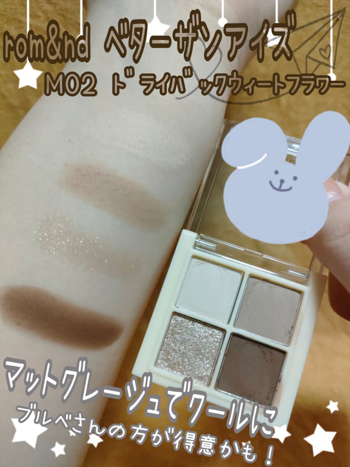ベターザンアイズ ミニ/rom&nd/アイシャドウパレットを使ったクチコミ（1枚目）