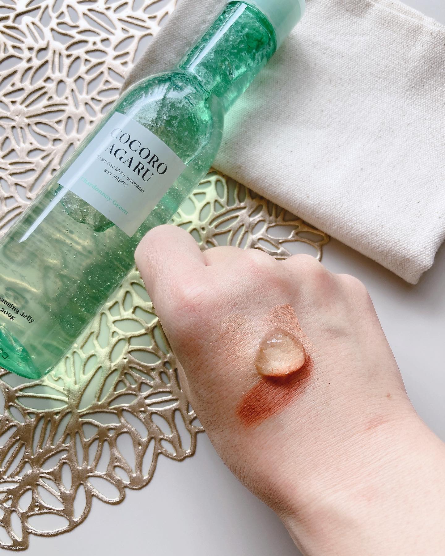 クレンジングジュレ シャルドネミックス/cocoroagaru/クレンジングジェルを使ったクチコミ（3枚目）