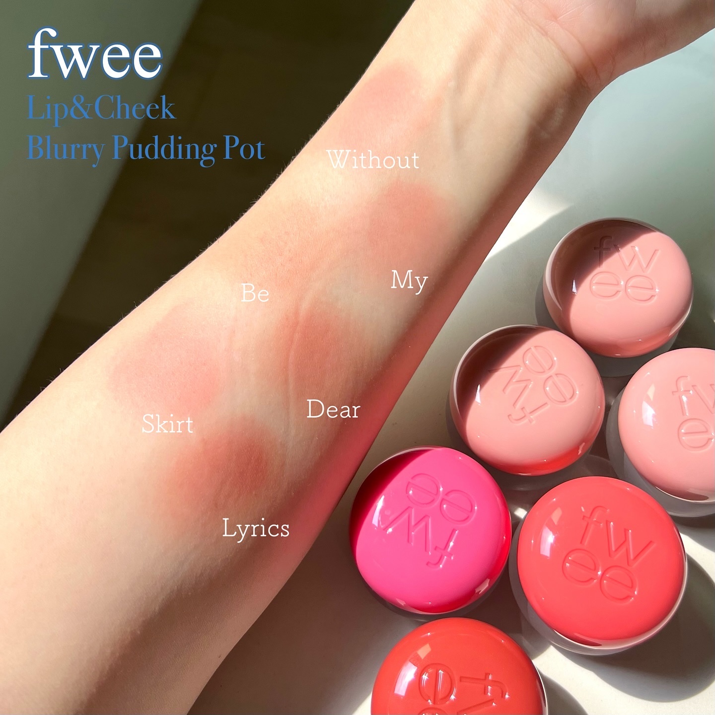 リップアンドチーク ブラーリープリンポット/fwee/口紅を使ったクチコミ（3枚目）