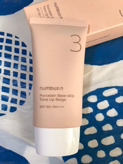 3番 ノーファンデ陶器肌トーンアップクリーム/numbuzin/化粧下地を使ったクチコミ(2枚目)