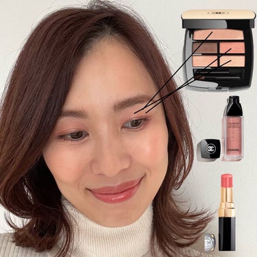 ひろみ♡CHANELをこよなく愛するアラフォー on LIPS 「【イエベ春のピンクメイク💄】冬メイクっぽくはないですが、イエベ..」（2枚目）