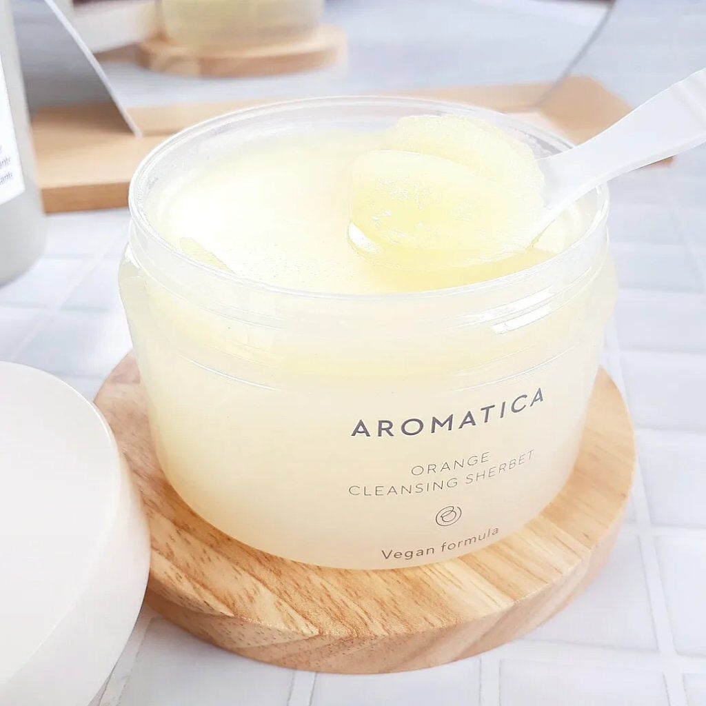 オレンジクレンジングシャーベット/AROMATICA/クレンジングバームを使ったクチコミ（2枚目）
