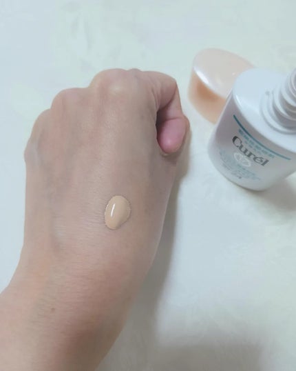 潤浸保湿 色づくベースミルク  ベージュ01 明るい肌色/キュレル/日焼け止めミルクを使ったクチコミ(2枚目)