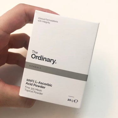 【The Ordinary 100% L-Ascorbic Acid Powder】

BAさんに勧められて購入。
聞き慣れない商品名ですがビタミンCパウダーで、使用直前に化粧水等に混ぜて使います。

