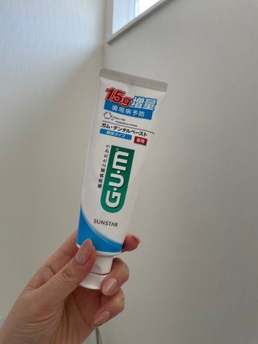 GUM デンタルペースト 爽快タイプのクチコミ「めちゃ爽快。
後味辛すぎw

歯周病には良さそう。
磨いた後、歯ツルツル。

辛すぎて、
また.....」（1枚目）