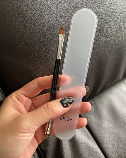 ダブルエンドアイブロウブラシ熊野筆/&be/メイクブラシを使ったクチコミ(5枚目)