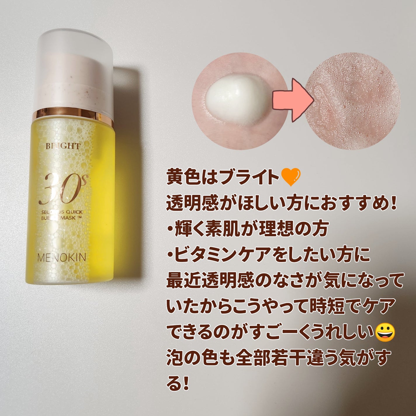 30秒クイックバブルマスク95ml リフト/MENOKIN/シートマスク・パックを使ったクチコミ(3枚目)