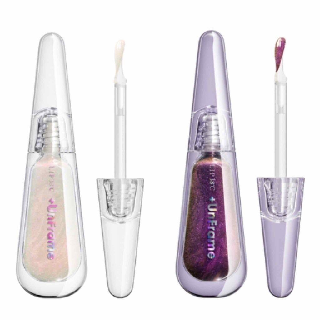 LIP38℃ +UnFrame<ホログラフィック>/UZU BY FLOWFUSHI/リップグロスを使ったクチコミ（1枚目）