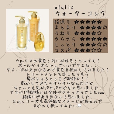 ウォーターコンク リペアシャンプー/ヘアトリートメント/ululis/シャンプー・コンディショナーを使ったクチコミ（3枚目）