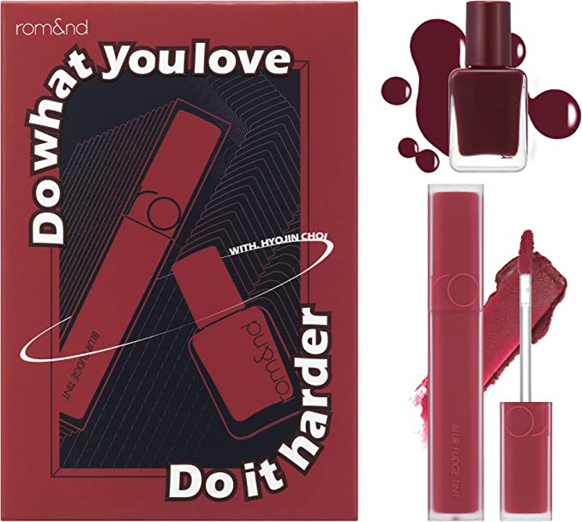 ヒョジンチョイコラボ バーガンディームードセット rom&nd