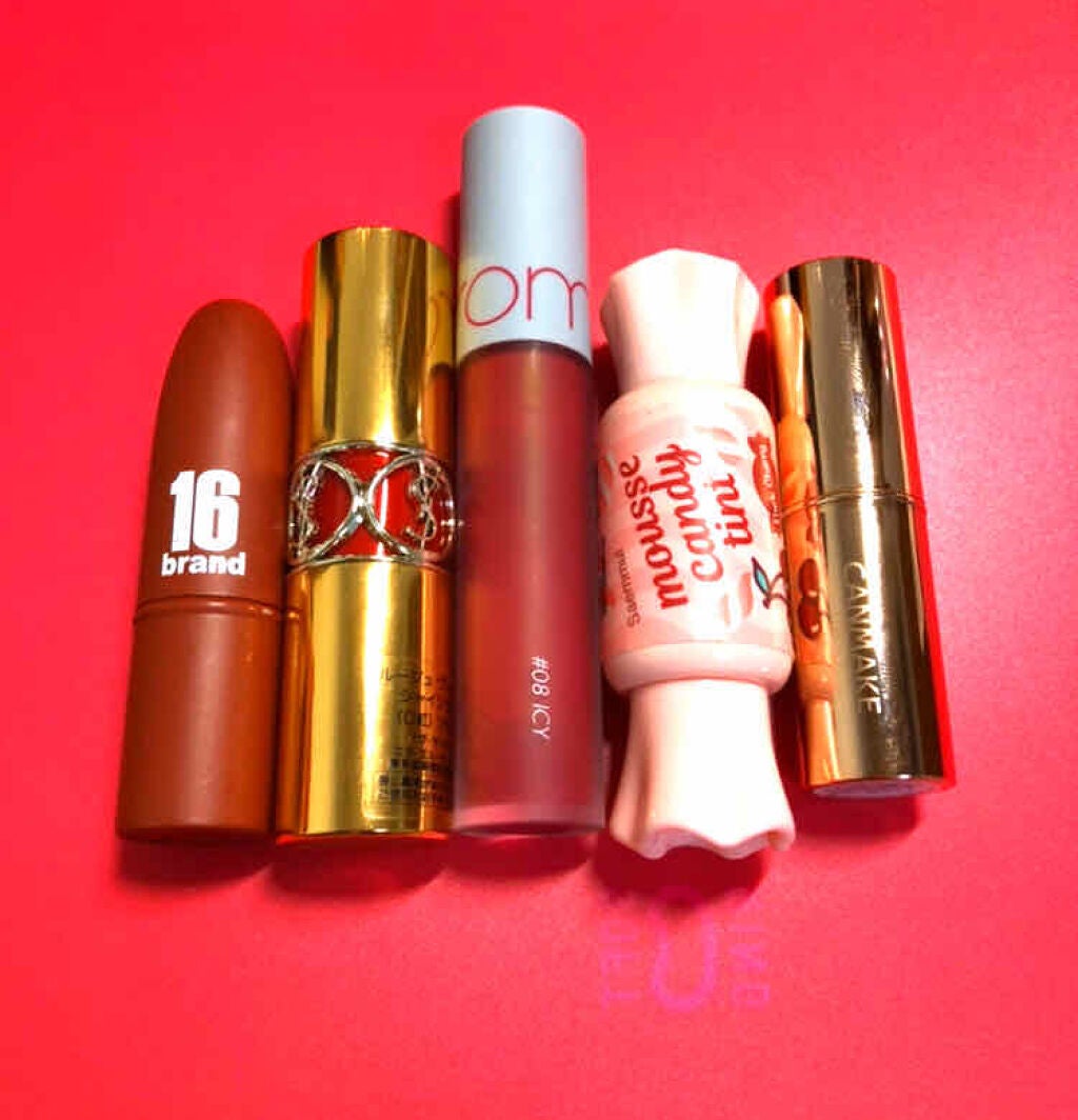 ルージュ ヴォリュプテ シャイン/YVES SAINT LAURENT BEAUTE/口紅を使ったクチコミ(2枚目)