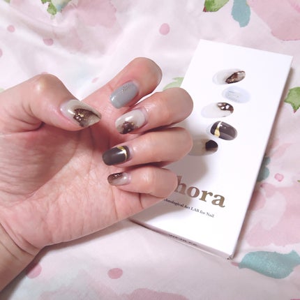セミキュアジェルネイル(ハンド)/ohora/ネイルシールを使ったクチコミ(4枚目)