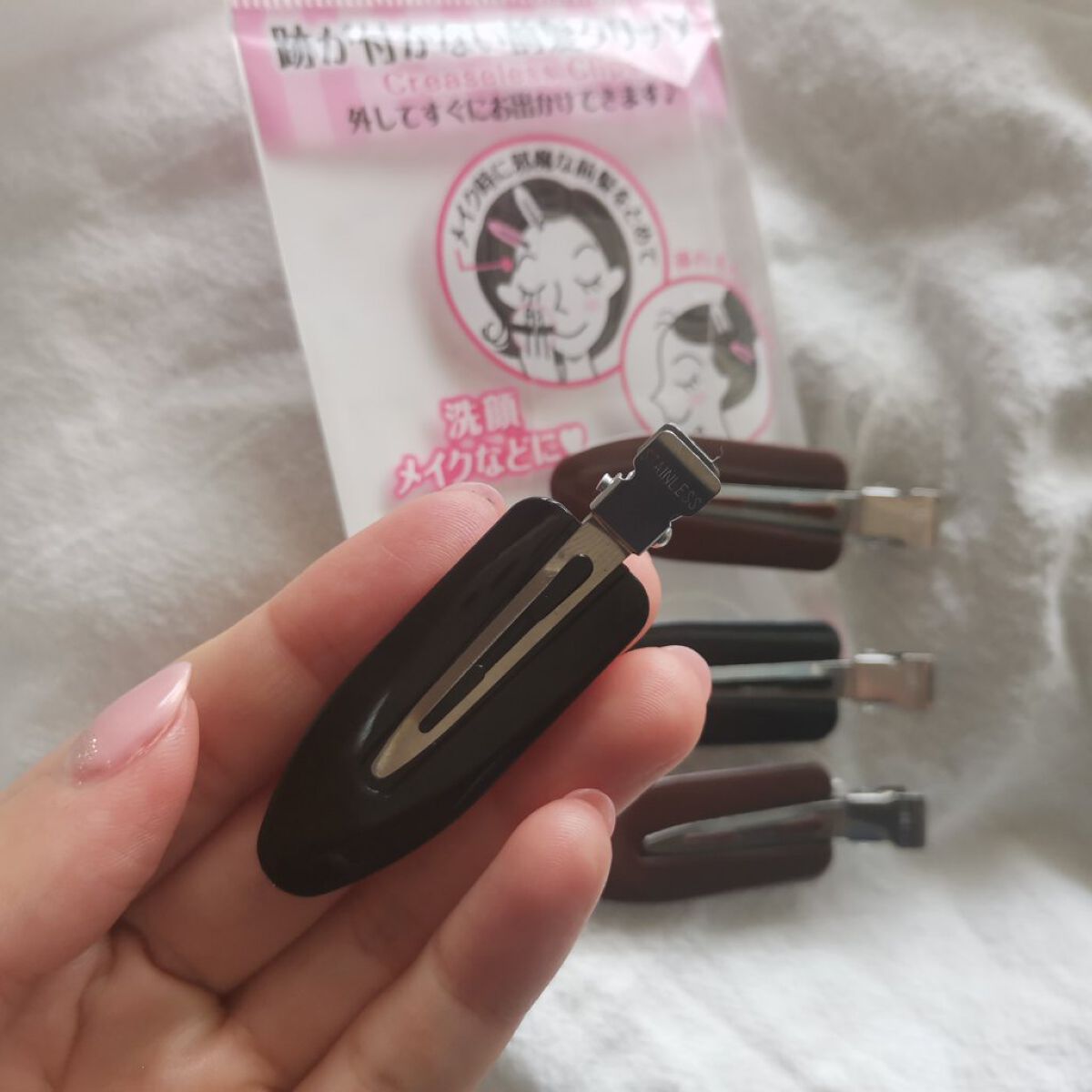 跡が付かない前髪クリップ/マペペ/ヘアアクセサリーを使ったクチコミ（2枚目）