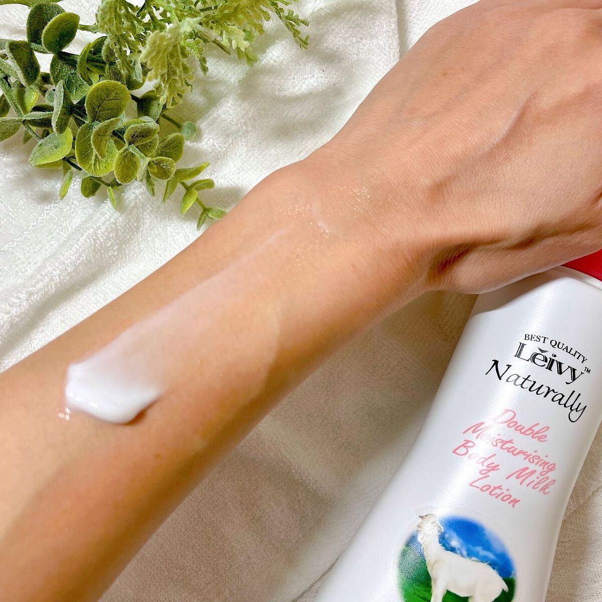 レイヴィー ボディローション ゴートミルク ポンプタイプ/Leivy/ボディローションを使ったクチコミ（3枚目）