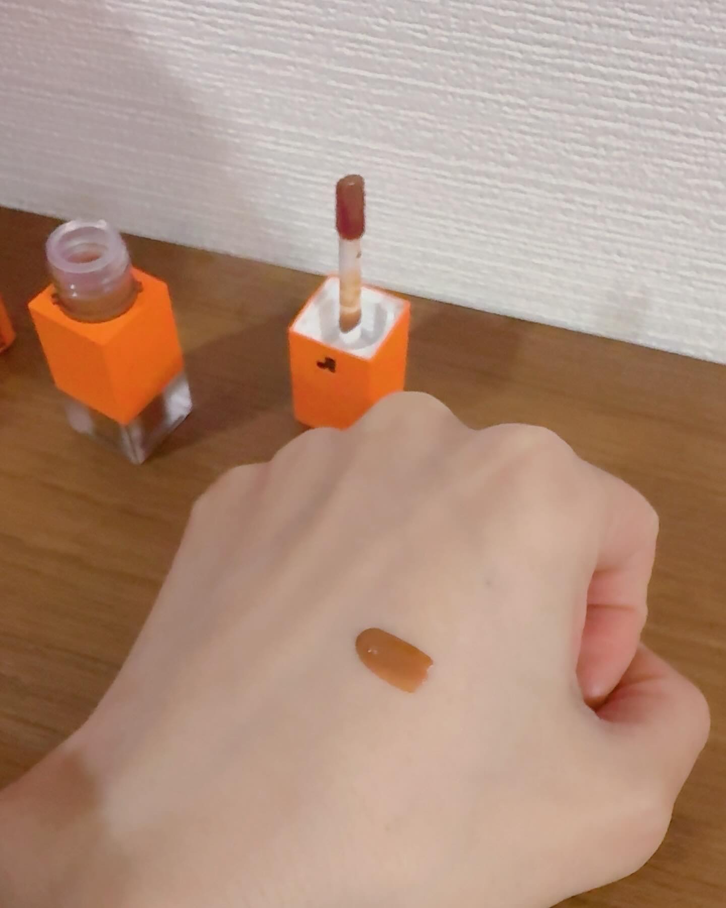 フルーティントブーケ 03 クッキーコスモス/RICAFROSH/リップティントを使ったクチコミ（3枚目）