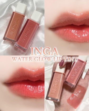 Water Glow Lip Tint 01 ベアピーチ（Bare Peach）/INGA/口紅を使ったクチコミ（1枚目）