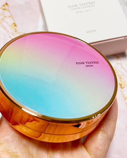 ピンクティーツリーカバークッション/APLIN/クッションファンデーションを使ったクチコミ(4枚目)