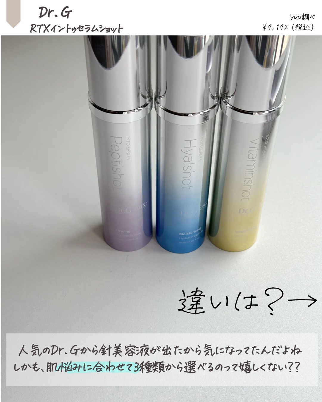 RTXセラム ビタミンショット/Dr.G/美容液を使ったクチコミ（2枚目）