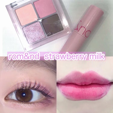 🍓rom&nd🍓
・W03. dry strawberry
・27. pink popsicle

#rom&nd さんの新色です😭💕

・Eyeshadow
イエベ春・ブルベ夏さんにお似合いかなと思い