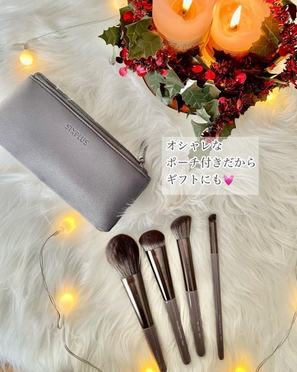 藤紫色メイクブラシ4本セット/SIXPLUS/メイクブラシを使ったクチコミ(8枚目)