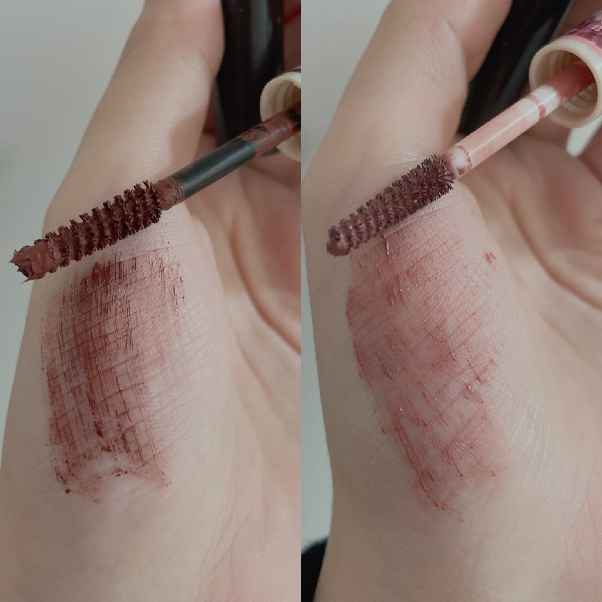 レイヤードルックマスカラ 02 ローズバーガンディ/キャンメイク/マスカラを使ったクチコミ（2枚目）