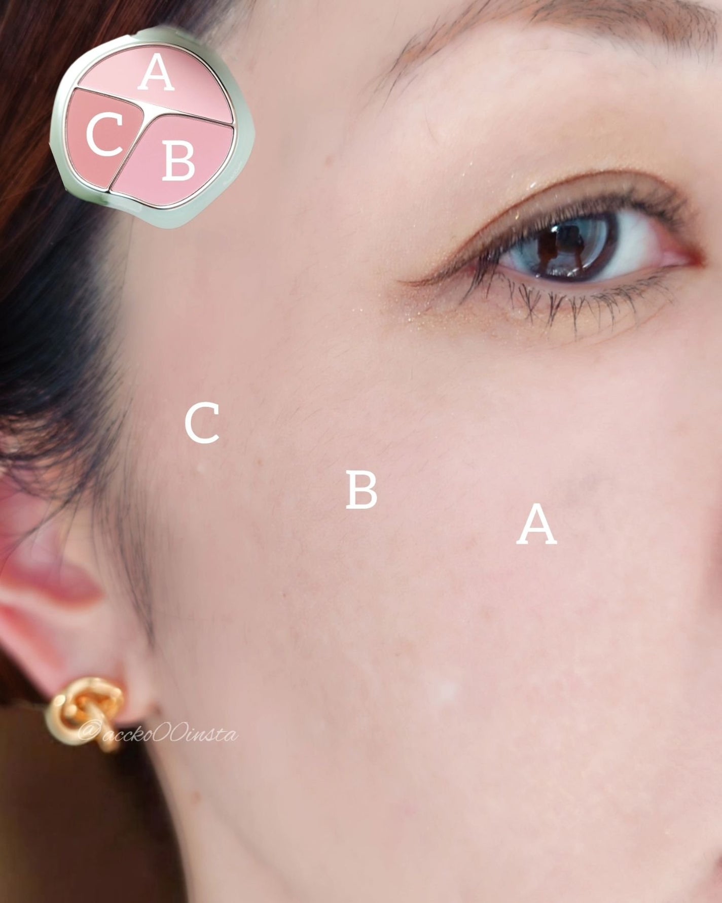 TIMAGE 3色チークパレット/TIMAGE/パウダーチークを使ったクチコミ(7枚目)