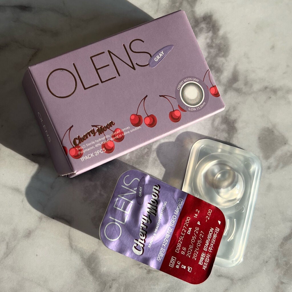 Cherry moon 1Month/OLENS/カラーコンタクトレンズを使ったクチコミ(2枚目)