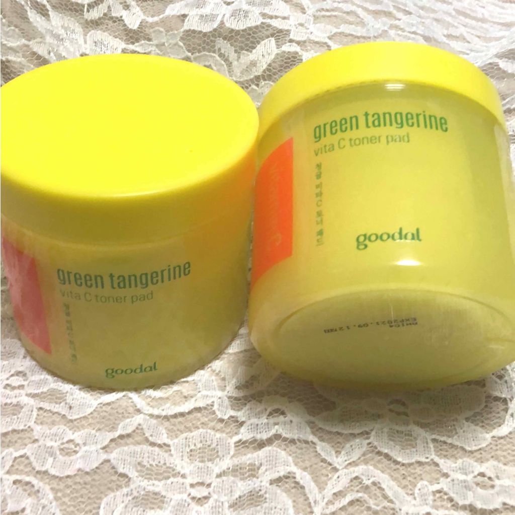 グリーンタンジェリン ビタCダークスポットケアパッド/goodal/トナーパッドを使ったクチコミ(1枚目)