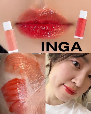 Water Glow Lip Tint/INGA/口紅を使ったクチコミ（10枚目）